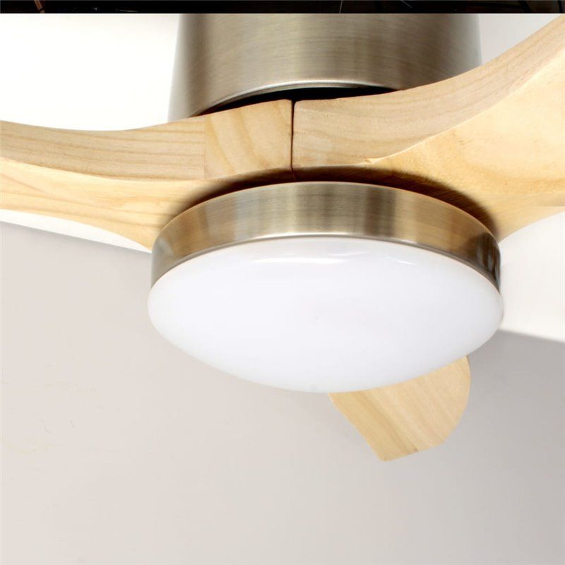 Ventilador DC Yen madera clara Led 15W CCT