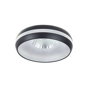 Refletor LED embutido Eve 7W preto IP44