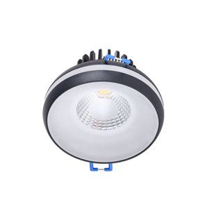 Refletor LED embutido Eve 7W preto IP44 2