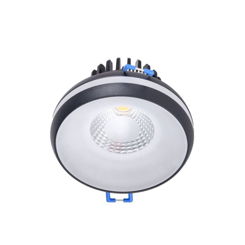 Refletor LED embutido Eve 7W preto IP44