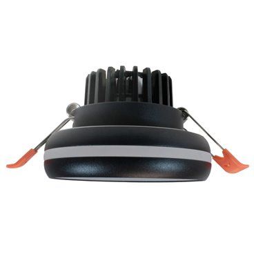 Refletor LED embutido Eve 7W preto IP44