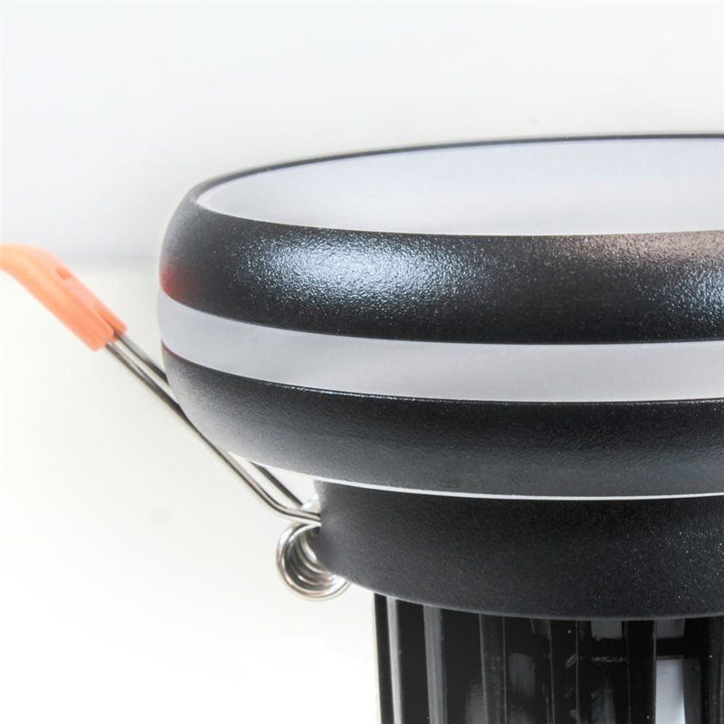 Refletor LED embutido Eve 7W preto IP44