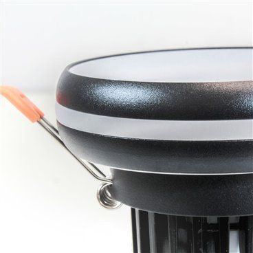 Refletor LED embutido Eve 7W preto IP44
