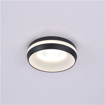 Refletor LED embutido Eve 7W preto IP44