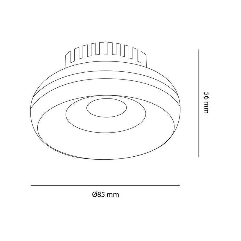 Foco LED empotrable 7W Eve negro IP44