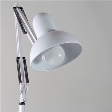 Lámpara de pie Luxo blanca