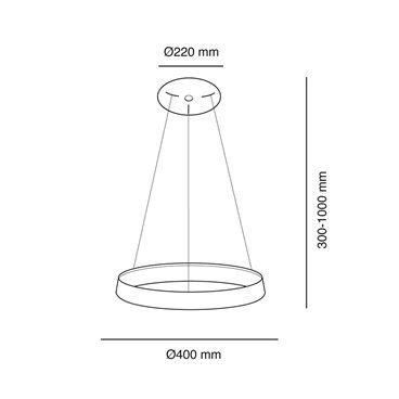 Lámpara colgante Lizer LED 21W blanca