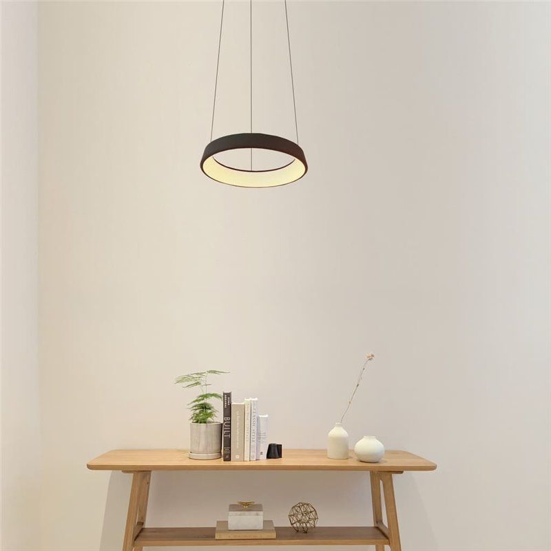 Lámpara colgante Lizer LED 21W café
