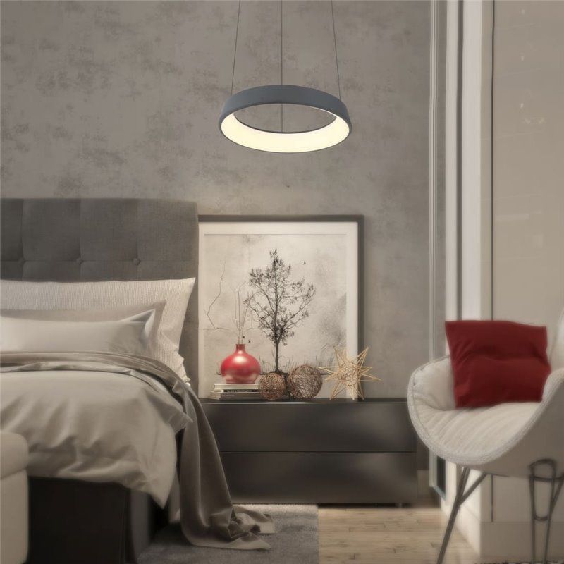 Lámpara colgante Lizer LED 21W plata