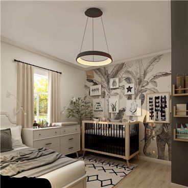 Lámpara colgante Lizer LED 36W café