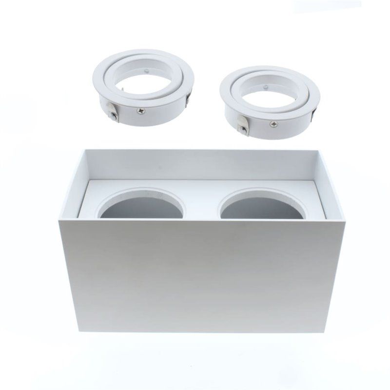 Foco Clark 2xGU10 basculante blanco
