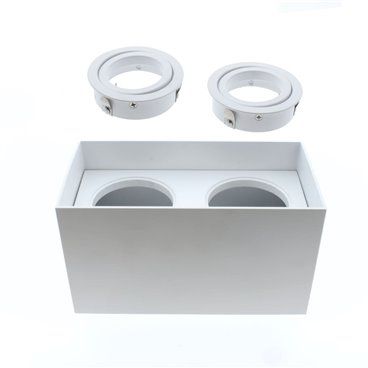 Foco Clark 2xGU10 basculante blanco