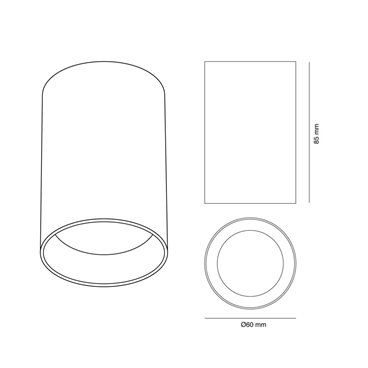 Foco Neil 1xGU10 blanco