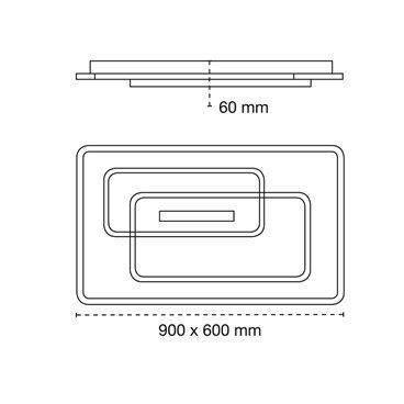 Plafón LED 160W CCT Vega