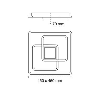 Plafón LED 100W CCT Draco