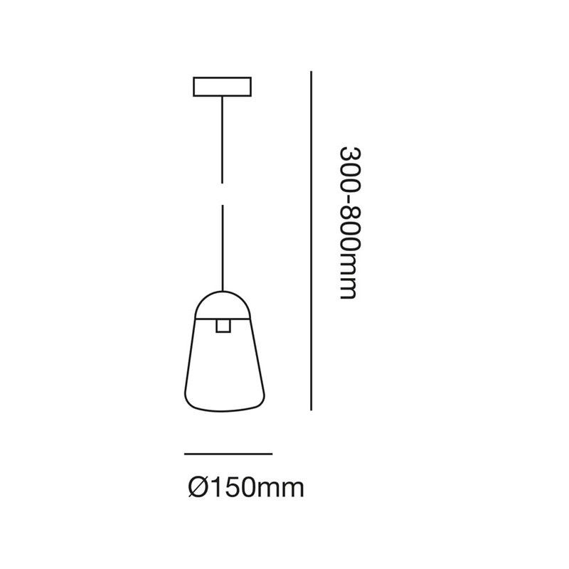 Pendente Nera IP44 1xE27