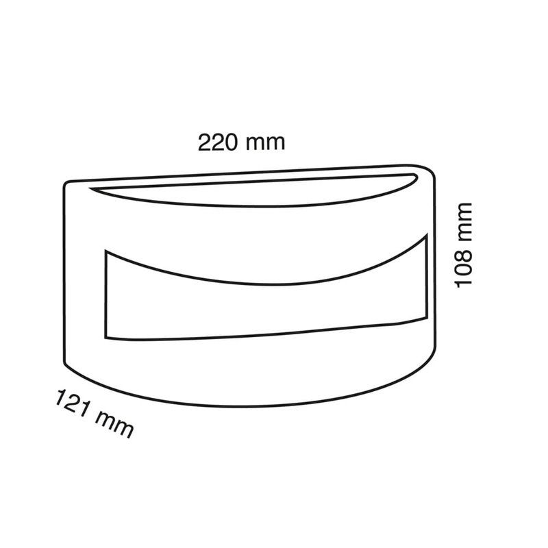 Aplique IP54 Mota1xE27 Marrón óxido