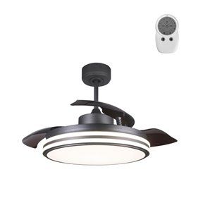 Ventilador de techo DC Louis 35W LED CCT Dimmable Negro 2