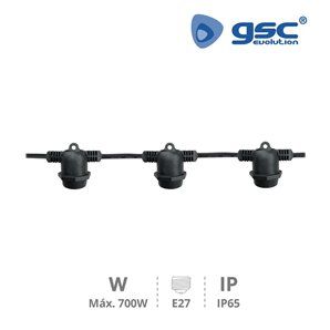 Kit guirnalda decorativa Liboi 7M 5 portalámparas IP65 2