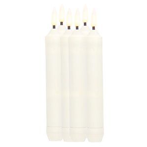 Pacote de 6 velas decorativas de candelabro LED 160mm