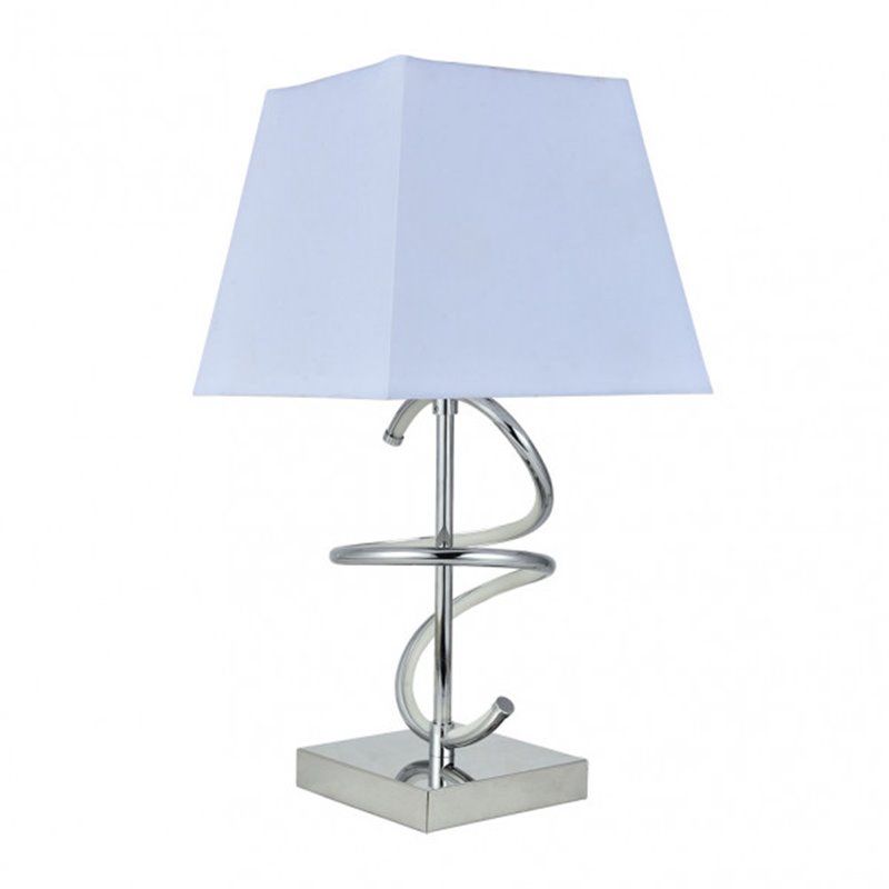 Sobremesa Nueva York 8w 4000k+1xe27 Cromo Pantalla Blanca  600lm 44x23x23 Cm