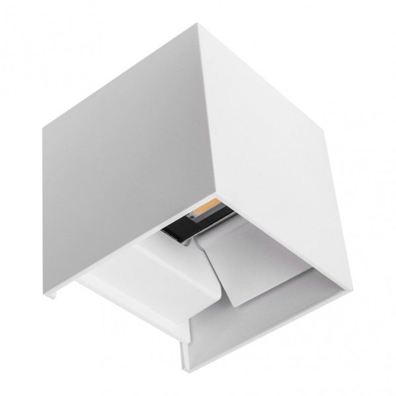 Aplique Barredor De Pared 10w 6000k Segmento Blanco Ip65 10x10x10cm Aluminio 800lm Orientable