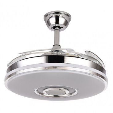 Ventilador de teto DC Noto 72W cromado com Bluetooth