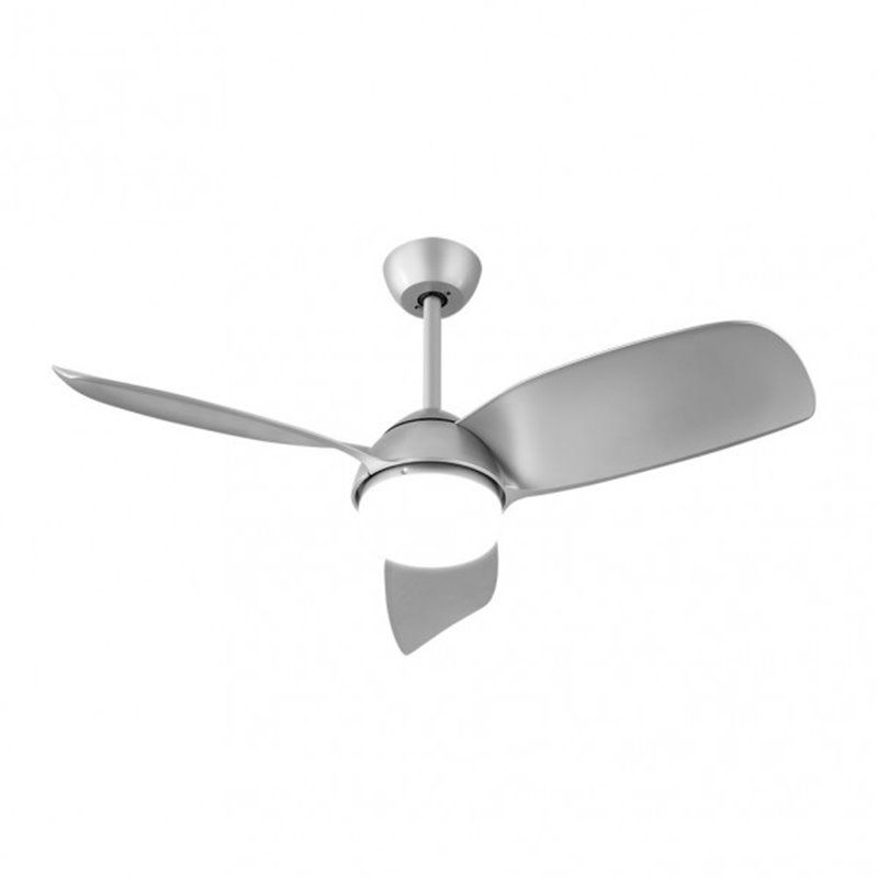 Ventilador 24w Dc Haur Plata 3 Asp.6 Veloc.107d  2 Tijas C/remoto, Memoria Y Temp.3000-4000-600k