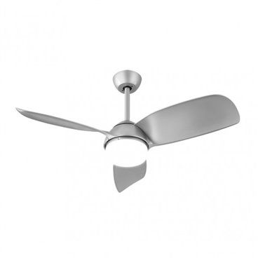 Ventilador de teto Haur DC 24W prata 3 lâminas