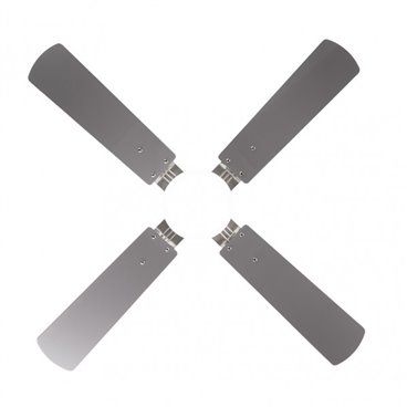 Ventilador 18w Dc Hupe Niquel 4 Asp.6 Vel.107d  Remoto,memoria Y Temp.3000-4000-6000k