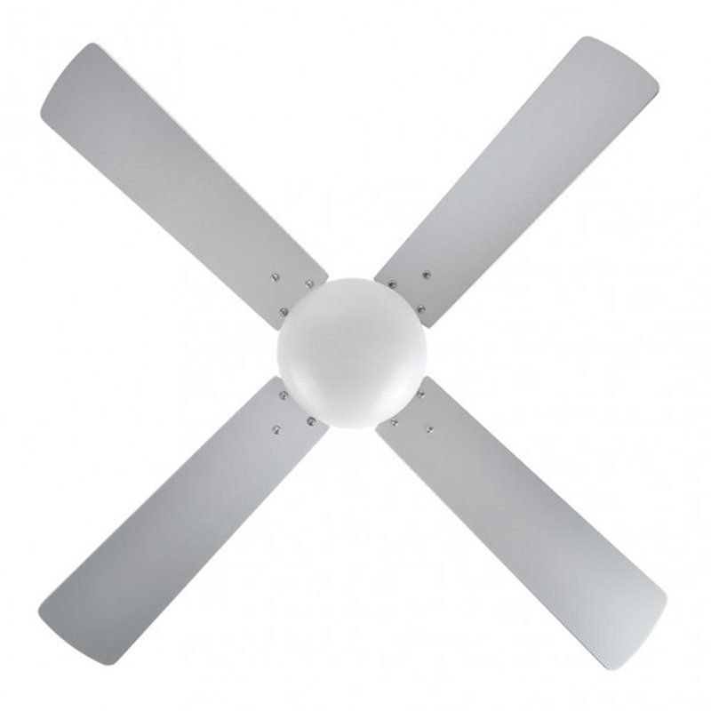 Ventilador Dc Sofia 2xe27 Niquel 4 Aspas Rev.Haya/plata 40x107d C/remoto Temporizador
