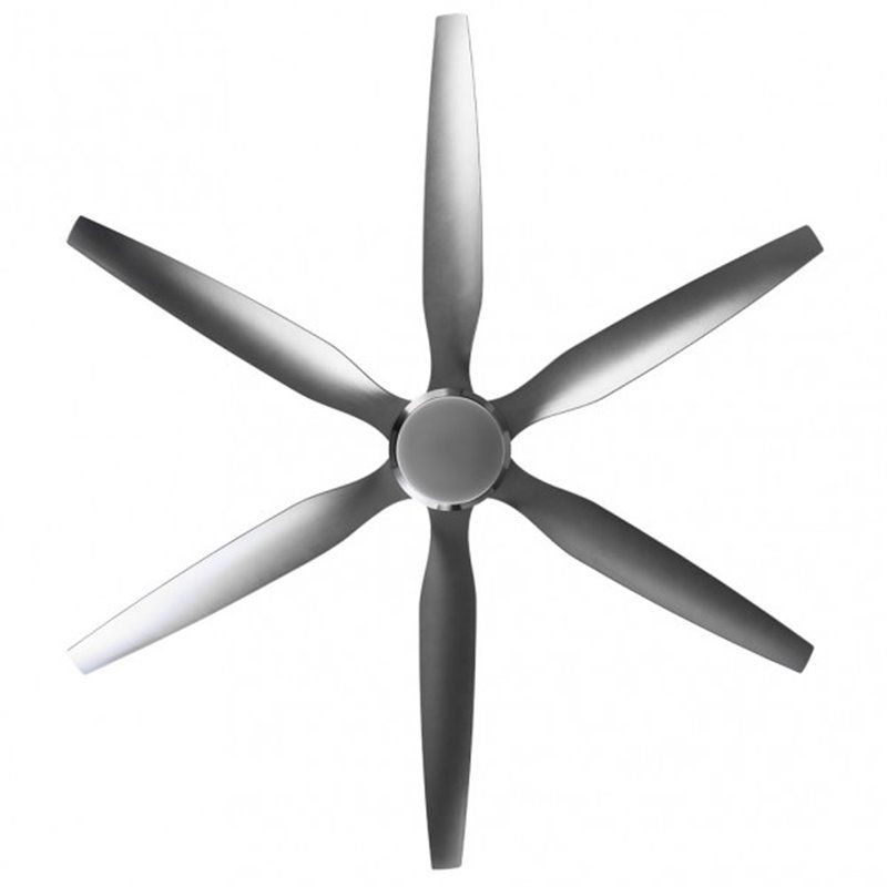 Ventilador Dc Otto 24w 2950lm Niquel 6 Aspas Plata Reg.x167d 3000-4000-6000k 2tijas C/remoto, Memoria y Temporizador