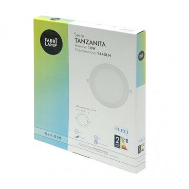 Downlight Tanzanita 18w 6500k Blanco 1440lm 2x21,8x21,8 Cm Corte 20,5d
