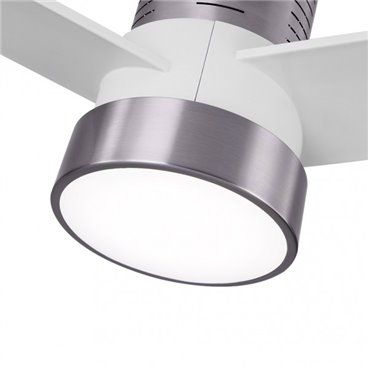 Ventilador de Teto DC Teo 24W Níquel 3 Lâminas Brancas