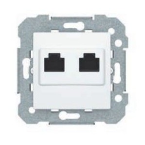 Toma doble RJ45 blanco BJC Viva