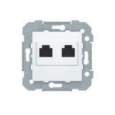 Toma doble RJ45 blanco BJC Viva