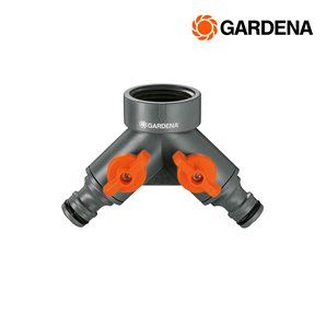 Distribuidor doble para grifos 20/27 y 26/34 blister gardena