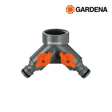 Distribuidor doble para grifos 20/27 y 26/34 blister gardena