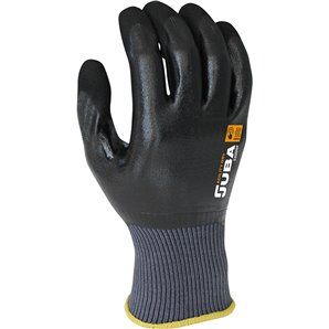 Guante de trabajo nylon/nitrilo negro talla 6 juba