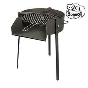 Barbacoa redonda c/soporte paella ø50cm imex el zorro