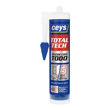 CEYS Total Tech Adesivo Multiuso Transparente Grande Cartucho 290ml 507226