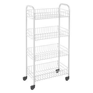 Carrinho Multiuso com 4 Prateleiras 41x23x84cm Metaltex