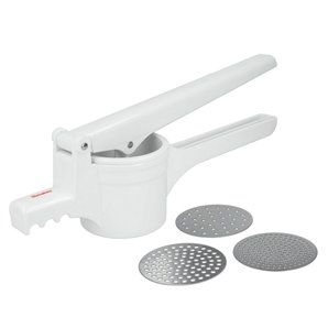 Prensa de Batata com 3 Discos Inox 36cm Metaltex