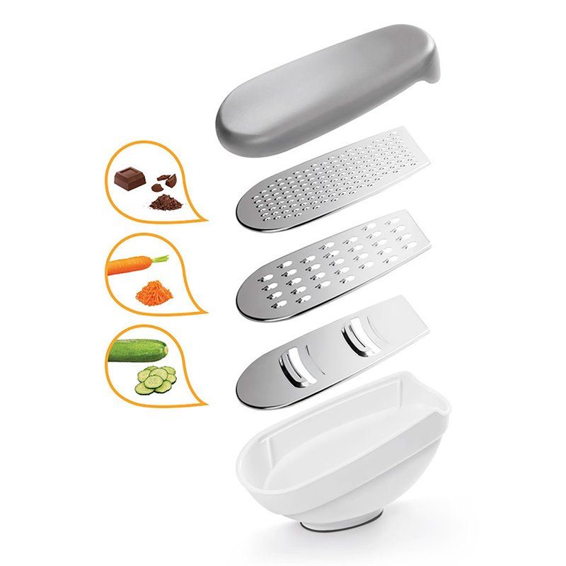Ralador com Recipiente 3 em 1 'Rap-Box' 21cm Metaltex