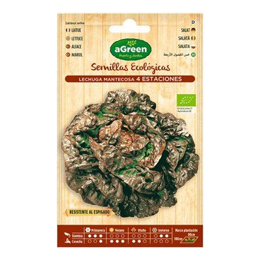 Sobre semillas eco lechuga cuatro estaciones agreen