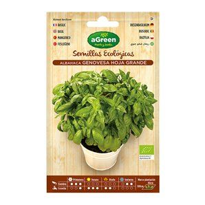 Sobre semillas eco albahaca genovesa agreen