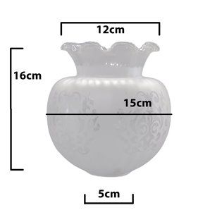 Abat-jour verre mat LEKO 16x12cm ouverture 5cm 2
