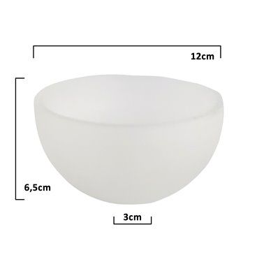 Tulipano in vetro AQUA 6.5x12cm apertura opaca 3cm