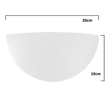 20cm matt gebogenes Halbmondglas LB 529510