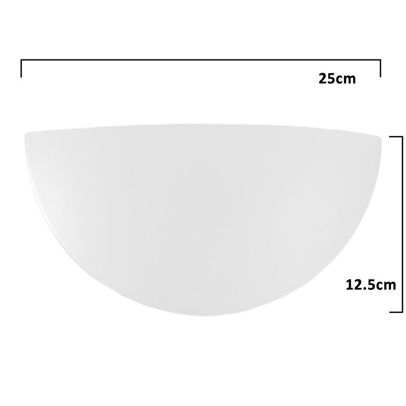 25cm matte curved crescent glass LB 529511